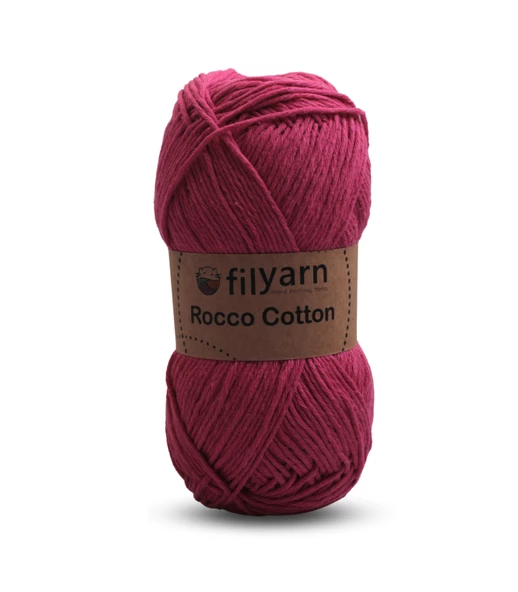 Rocco 100g Cotton iplik punch için ideal örgü ipi, pamuklu amigurumi ipi el işi malzemeleri pamuk ip - 5