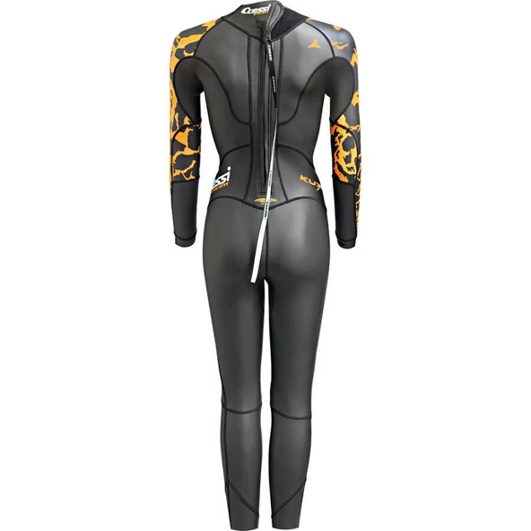 Cressi Kuwae Lady Yüzücü Elbisesi  2MM - NO:3 / M BLACK/ORANGE - Resim 3