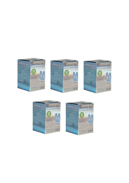 VivaChek Eco 50'li 5 Paket Şeker Ölcüm Çubuğu