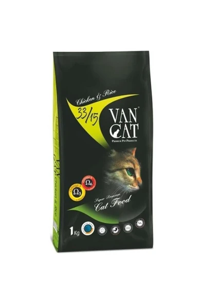 Vancat Tavuklu Pirinçli Yetişkin Kedi Maması 1 Kg ürün görseli 1