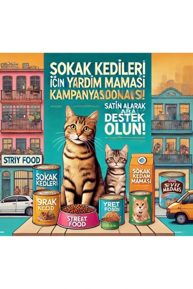 Sokak Hayvanları Için Yardım Destek Maması 50 gr