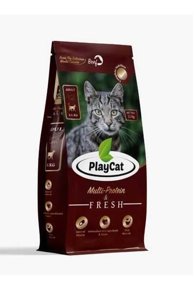 Playcat Yetişkin Kedi Dana Etli Beef Kuru Maması 15 Kg ürün görseli 1