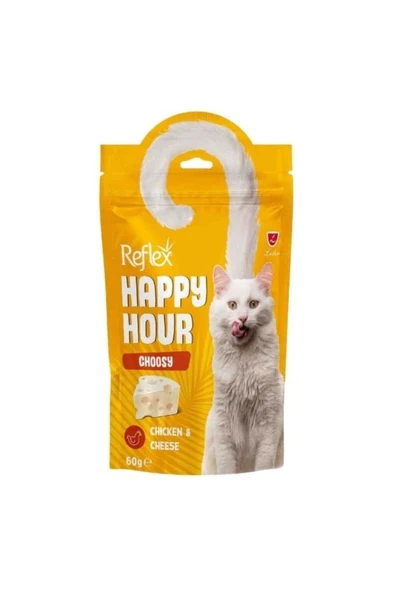 Reflex Happy Hour Tavuk Etli Ve Peynirli Seçici Kediler Için Kedi Ödülü 60 gr ürün görseli 1