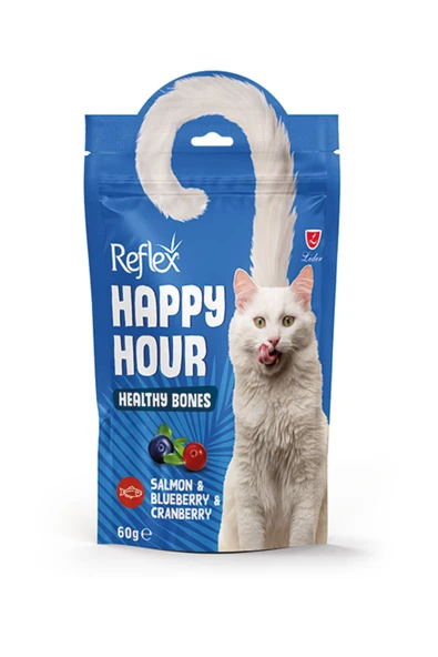 Happy Hour Salmon&blueberry&cranberry Kemik Des.kediler Için Ödül 60 Gr.