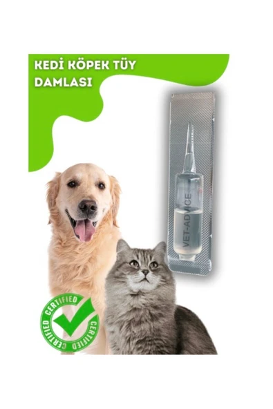vet advice Kedi Köpek Dış Bitkisel Tüy Bakım Damlası ürün görseli 1
