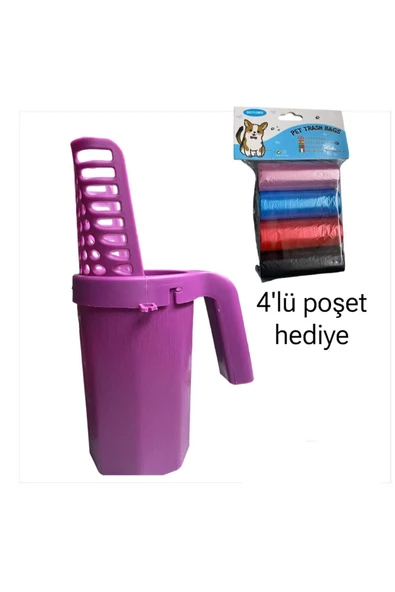 Hazneli Kedi Kum Küreği 4'lü poşet hediyeli