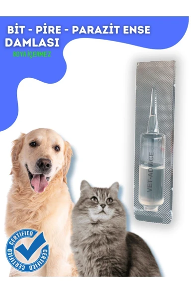 Kedi Köpek Iç Diş Haşere Uzaklaştırıcı Giderici Damla Bitkisel