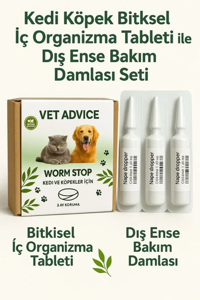 Kedi Köpek Iç Dış Tüy Ve Deri Bakım Damla Tablet 2'li Avantajlı Paket %100 Bitkisel Içerik (PARAZİT) - 2