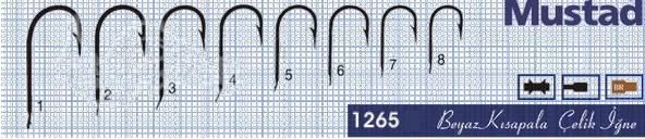Mustad Olta İğnesi 1265 100lü  Standart NO:4 - Resim 2