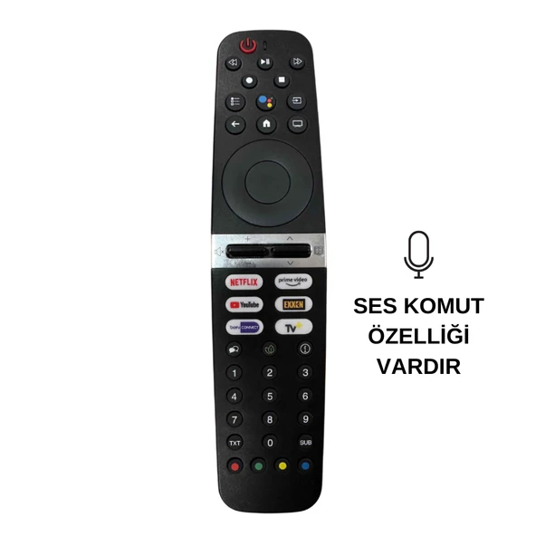 ARÇELİK-BEKO-GRUNDIG GR-V3 SES KOMUTLU NETFLIX-YOUTUBE-BEIN-EXXEN-TV+ LCD LED TV KUMANDASI