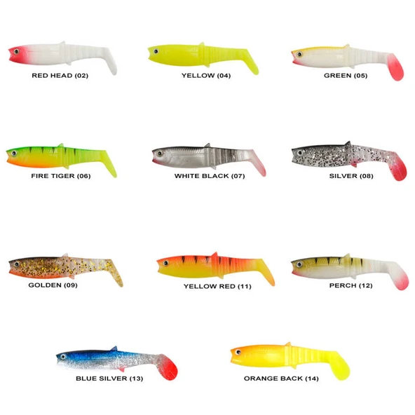 Remixon Buster Shad 8cm Silikon Yem (7 Adet)  Standart YELLOW RED