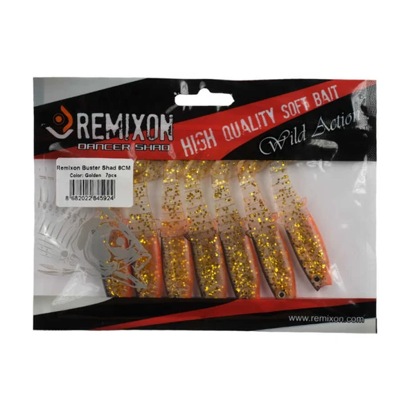 Remixon Buster Shad 10cm Silikon Yem (5 Adet)  GREEN Standart - 6