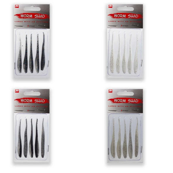 Remixon Worm Shad 7.5cm (5 Adet)  SMOKE BLUE Standart - 2