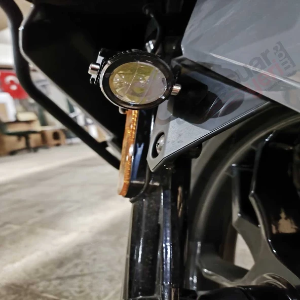 Honda PCX 125 Uyumlu Motosiklet Sis Farı - Mercekli 2 Renkli Beyaz ve Sarı Led Far - 4