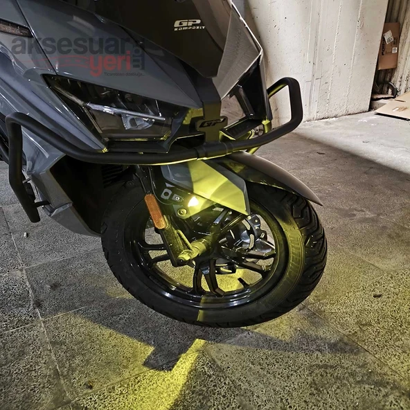 Honda PCX 125 Uyumlu Motosiklet Sis Farı - Mercekli 2 Renkli Beyaz ve Sarı Led Far - 3
