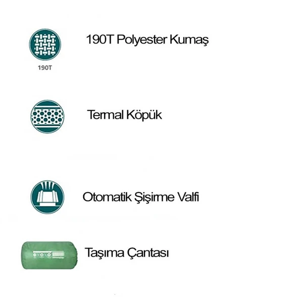 Pavillo 68058 Easy Inflate Şişme Mat (180*50*2,5cm)  Standart Standart - Resim 2