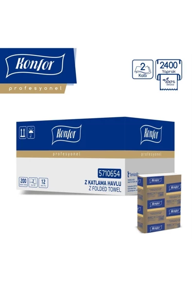 Z Katlama Havlu 200 Yaprak X 12'li - 2