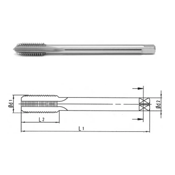 Makina Takım M18X2 Hss-E Din374/C İnce Diş Makina Kılavuzu-MTE B00105751808