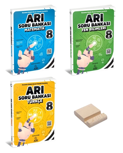 LGS 8. Sınıf Matematik Fen Bilimleri ve Türkçe Arı Soru Bankası 3lü Set
