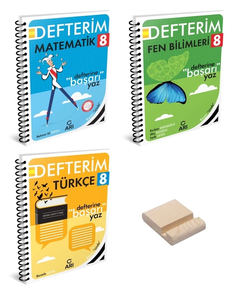 LGS 8. Sınıf Matematik Fen Bilimleri ve Türkçe Defterim 3lü Set