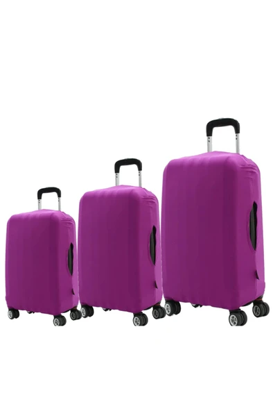 My Fuşya VALİZ KILIFI / BAVUL KORUYUCU ÖRTÜSÜ Büyük, Orta, Kabin Boy Set - 2