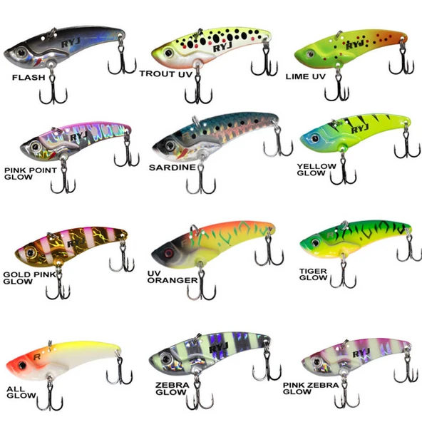 Ryuji Mirror Vib 9gr / 4.5cm Jig Yem  Standart PINK POINT GLOW