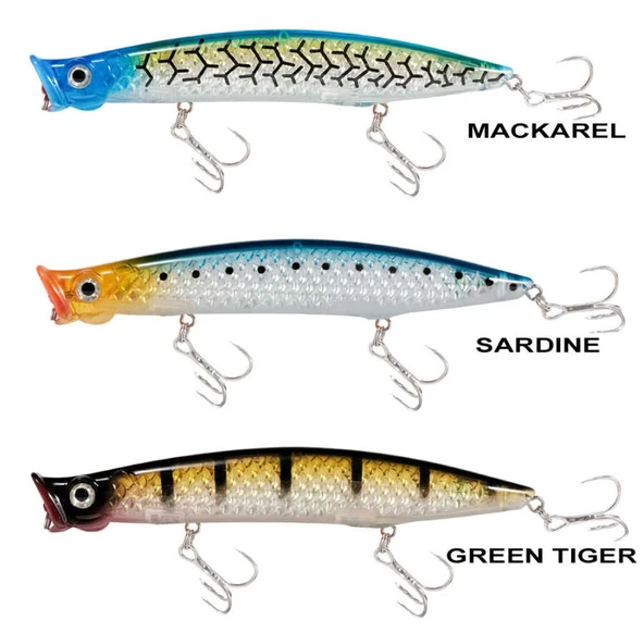 Ryuji Pop Eye Top Water 12cm 20gr Maket Yem  Standart GREEN TIGER - 5