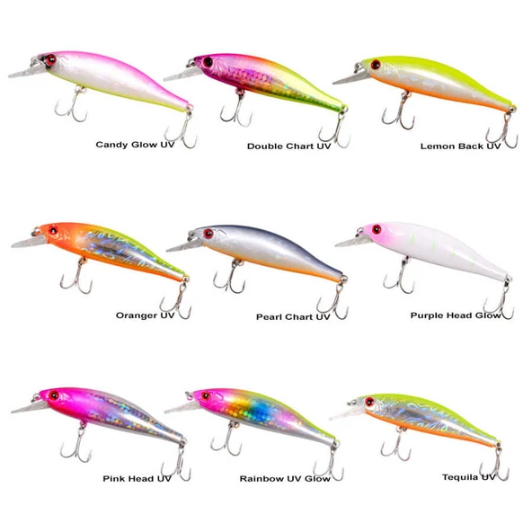 Ryuji Slalom Sinking 8cm 11gr Maket Yem  Standart LEMON BACK UV