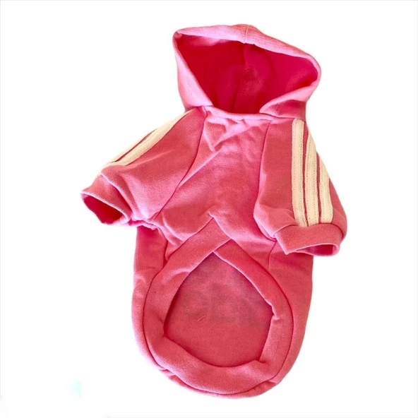 Pembe Adidog Kapşonlu Köpek Sweatshirt Köpek Kazağı - 5