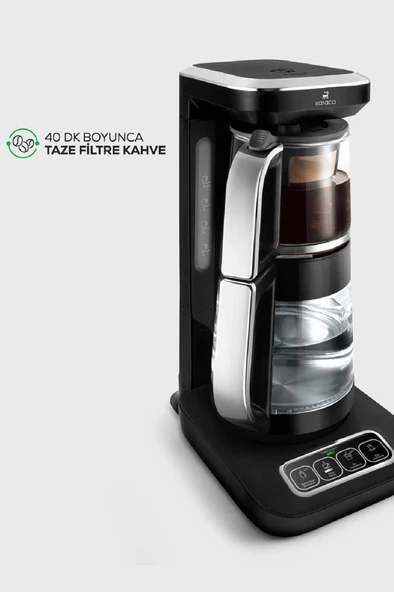 Karaca Robotea Pro 4 in 1 Konuşan Cam Çay Makinesi Black Chrome - 5