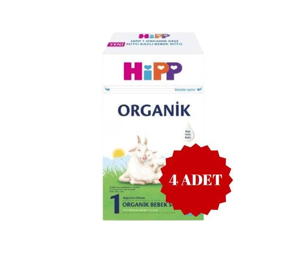 Hipp 1 Organik Keçi Sütü Bazlı Bebek Sütü 400 gr 4 Adet