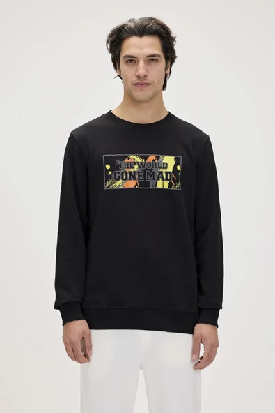 Bad Bear CAEN CREWNECK / NIGHT Siyah Erkek Sweat/Sweatshirt