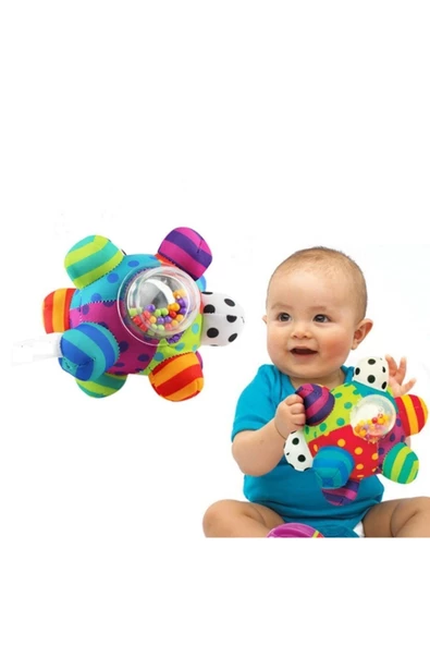 Sozzy Toys Çıngıraklı Renkli Topum