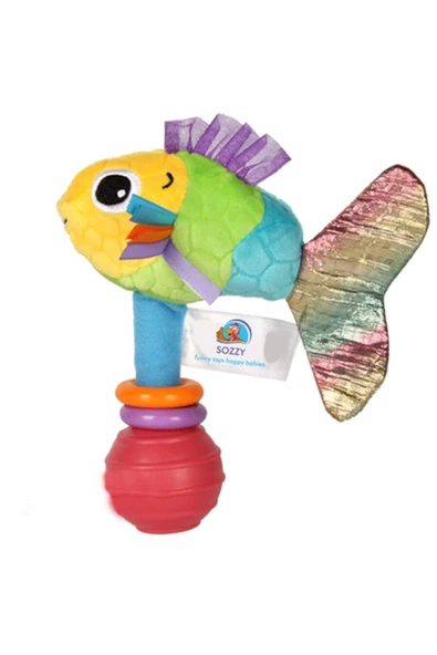 Sozzy Toys Toys El Çıngırağı Renkli Balık Çıngıraklı Oyuncak Szy180