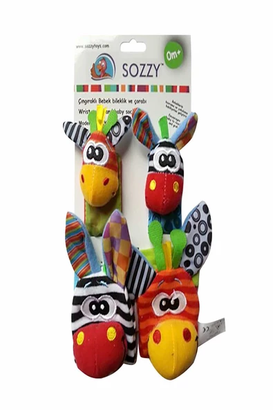 Sozzy Toys Çıngıraklı Bebek Bileklik Ve Çorabı / - 2