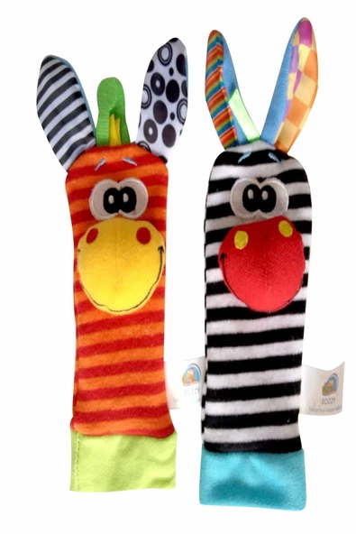Sozzy Toys Çıngıraklı Bebek Bileklik Ve Çorabı / - 3
