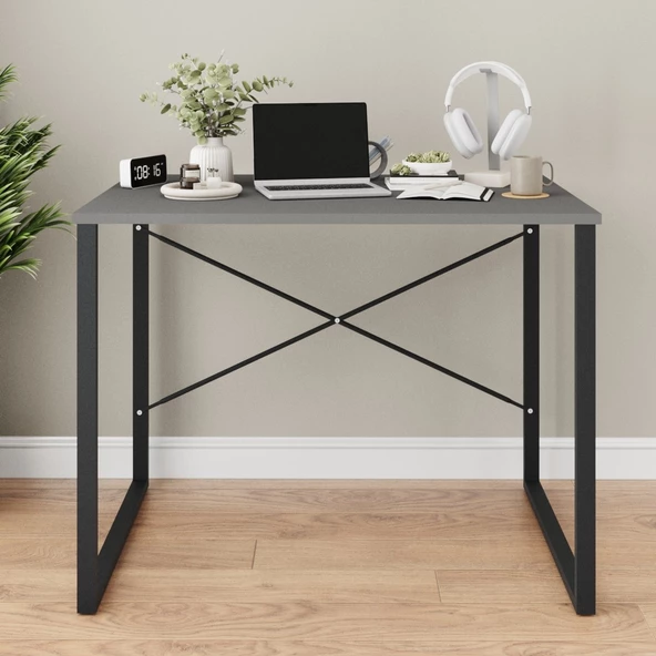 Eportatif Bilgisayar Masası Çalışma Laptop Masası Füme 1421 - 2