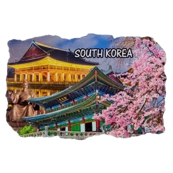 Güney Kore Temalı Fresco Magnet ürün görseli