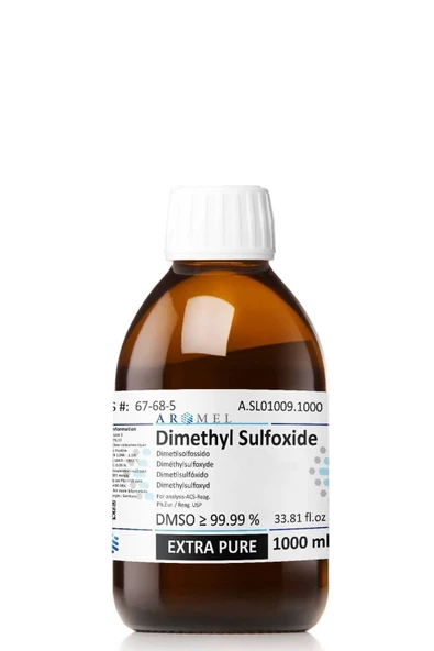 AROMEL,Dimetil Sülfoksit L 1 Lt L Dmso Extra Pure L Dimethyl Sulfoxide | Alman Menşei | Cam Şişe