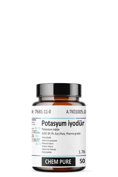 AROMEL,Potasyum Iyodür | 50 gr | Pharma Grade | Potassium Iodide Cas 7681-11-0