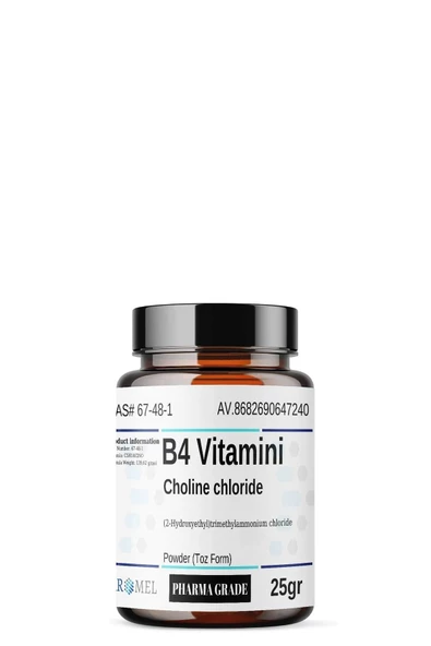 AROMEL,B4 Vitamini Kolin Klorür  25 gr  Choline Chloride