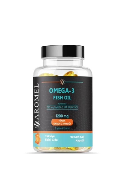 AROMEL,Omega 3 Balık Yağı 90 Adet Softgel ?1200 mg Yüksek Omega Kaynağı