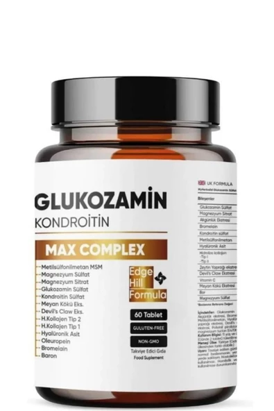 AROMEL,Glukozamin 60 Tablet | Max Complex | Bromelain,Kondroitin ,Boswellia,Msm,Uk Formül,Oleuropei