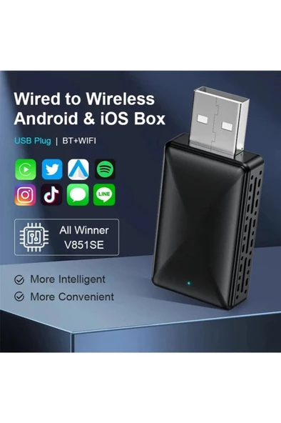 FK Araç Apple Android Cihazlar için Mini Carplay Adaptörü - 8