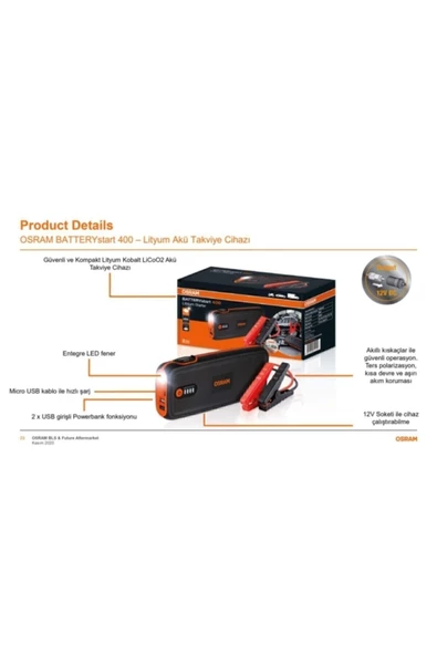 400 Akü Takviye Cihazı 16800 Mah Obsl400