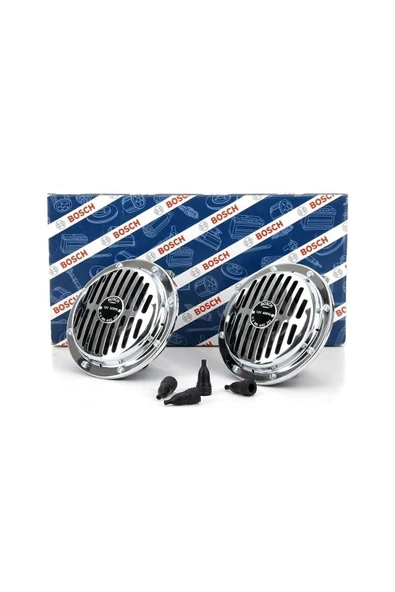 Yüksek Ses Süperton Büyük Kafa Nikelaj Korna 12v 325/400 Hz 110 Db