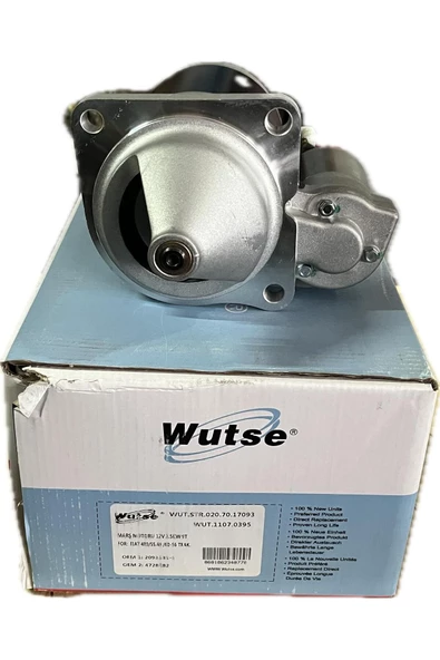 WUTSE STR17093 Marş Motoru 9 Diş 12 Volt Fiat Traktör Güçlendirilmiş Tip 480-640-55-56-60-56-70-56