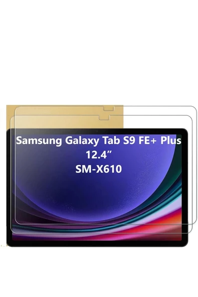 Samsung Galaxy Tab S9 FE Plus 12.4 Inç SM-X610 İçin Ekran Koruyucu 9H Nano Esnek Cam Tam Uyumlu