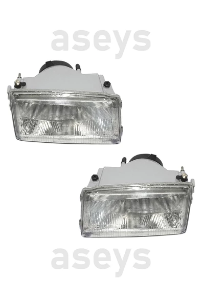 AYFAR Fiat Uno Ön Sağ Ve Sol Far Ikili Takım Halinde Uno Far (2 ADET AMPULLÜ) - 2