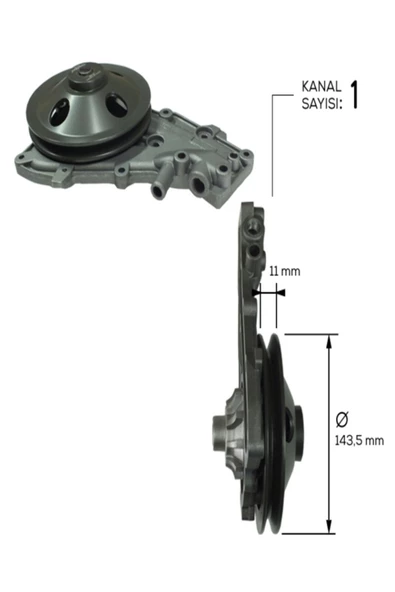 Netex Devırdaım Su Pompası Benzınlı Renault R9 1400 Motor Broadway Wp30550 7701462491 7701463377